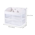 thumbnail image 2 of KAKOWELY cosmetics drawer Plastic Cosmetic Drawer Transparent Makeup Container Desktop Sundry Storage Case Jewelry Box for Storage White (Size Small 2 Layers), 2 of 4