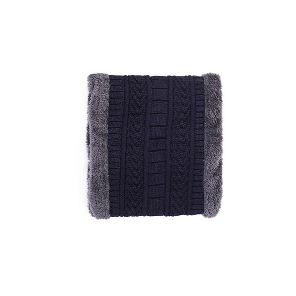 Qarigey Calentador de cuello Pañuelo Cuello de vellón Gaiter Accesorios de ciclismo para hombres Mujeres Sombreros azul oscuro