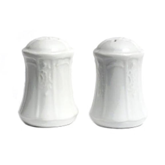 Tuxton China CHL-030 Chicago 3 in. Salt and Pepper Set - Porcelain White - 3 Dozen