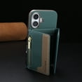 thumbnail image 6 of Dteck Magnetic Case for iPhone 16, 2 in 1 Wallet Case Detachable Card Holder, Compatible with MagSafe, Slim PU Leather RFID Blocking Credit Slots Zipper Pocket,Green, 6 of 7