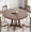 Brown, variant on TROPOW Round Dining Table, 47 Inch Dining Table for 4-6, Farmhouse Kitchen Table with Wood Pedestal Cross Base, Thick 1.2'' Tabletop 300LB, Adjustable Feet