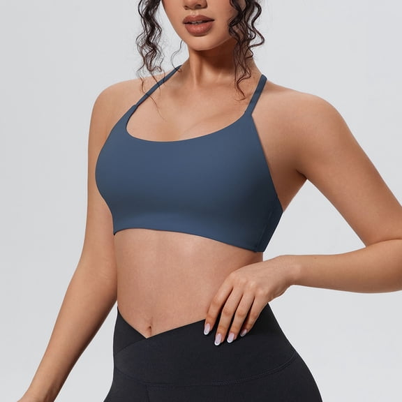 Vetsdori Workout Sports Bras for Women No Underwire Bralette No Padding,Summer Soft Womens Bras Casual