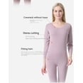 thumbnail image 2 of 2022 New AB Side De Velvet Double-sided Sanding Cationic Autumn Clothes And Trousers Ladies Fever Seamless Thermal Underwear Set LIght Blue 3XL, 2 of 9