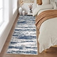 thumbnail image 3 of Nasitip Modern Stripe Blue 2'x6' Area Rugs for Living Room Soft Low Pile Non-Sliping, Machine Washable, 3 of 7