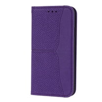 Dteck For iPhone XR 6.1 inch PU Leather Case,Luxury Flip Folio Card Slot Wallet Kickstand Magnetic Closure with Wrist Strap Protective Cover.For iPhone XR,Purple
