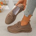 thumbnail image 7 of Domzle Women's Walking Shoes Slip On Tennis Sneakers Gym Workout Lightweight Non Slip Mesh Breathable Running Shoes for Women Light Brown, 7 of 7