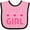 Pink and Black, variant on Inktastic Poppop Girl Granddaughter Girls Baby Bib