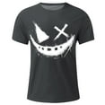thumbnail image 4 of Blusas y camisas de manga corta con cuello redondo para hombre, blusas casuales de verano a la moda con cuello redondo y estampado para hombre., 4 of 4