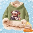 thumbnail image 2 of Highland Cow Christmas Sweatshirts-Cozy Hooded Pullover with Cow Print Design,Soft Warm Winter Kids Top,Cute Highland Cow Hoodie & Sweater for Holiday Season, 2 of 5