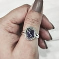 thumbnail image 2 of Natural Amethyst Ring, Rough Amethyst Gemstone Ring, Feb Birthstone, Bohemian Ring, 925 Sterling Silver, Womens Ring, Christmas, Thanksgiving, Handmade, Statement Jewelry, Rough Gemstone Jewelry, 2 of 5