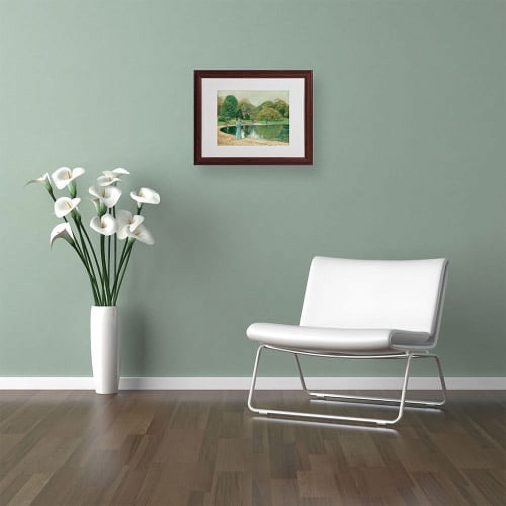Trademark Fine Art "Central Park" Canvas Art by Childe Hassam, Wood Frame