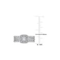 thumbnail image 3 of 1/2 Carat (Ctw H-I, I2-I3) Diamond Engagement Wedding Ring Set in Sterling Silver for Women, 3 of 6