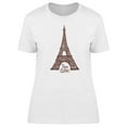 thumbnail image 1 of Tour Eiffel Brown Ink Tee Women's -Image by Shutterstock, 1 of 2