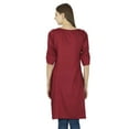 thumbnail image 3 of Women Designer Asymmetric Cotton Red Kurti Indian Kurta Casual Top Tunic Dress, 3 of 3