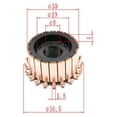 thumbnail image 2 of MYG 1PC 8 x 30 x17.5（17.5mm） 20P Teeth Copper Hook Type Electrical Motor Commutator, 2 of 7