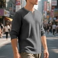 thumbnail image 6 of VJATTWR Men's Long Sleeve Pocket Shirt, Unique Style with Chest Pocket and Button Placket M, 6 of 9