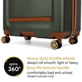thumbnail image 5 of ITALIA Vintage 3 Piece Expandable Retro Luggage Set (Olive Green), 5 of 12