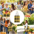 thumbnail image 2 of Retro Plaid Canvas Tote Bag Buffalo Checkered Pattern Vintage Style Geometric Design Rustic Aesthetic Cute Reusable Foldable Shopping Tote, 2 of 6