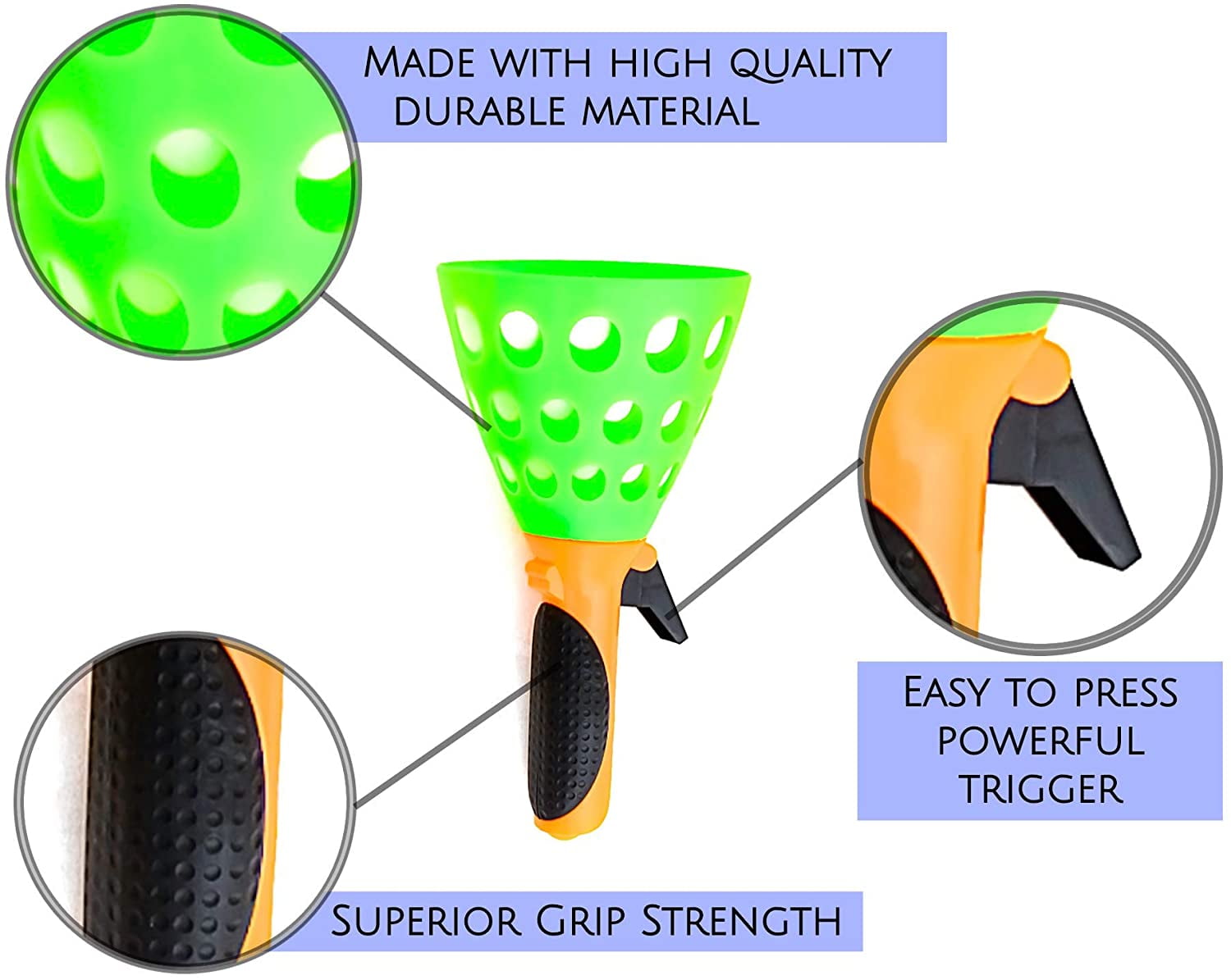 LNGOOR Outdoor Indoor Games Activities for Kids, Pop and Catch Ball Games with 4 Launcher Baskets and 6 Balls, Beach Christmas Party Toys Games for Kids Ages 4 5 6 Years Old Boys & Girls and Adults