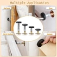 thumbnail image 4 of 4 Pack Headboard Stoppers, Adjustable Threaded Bed Frame Anti-shake Tool Bed Wall Stopper, Prevent Rocking Headboard, 4 of 5