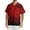 Red_001, variant on Domuza Mens Scrubs Top Plus Size V-Neck Short Sleeve Spooky Novelty Print Caregiver Top Comfort Soft Stretch Medical Workwear with Pockets Deep Red 5XL