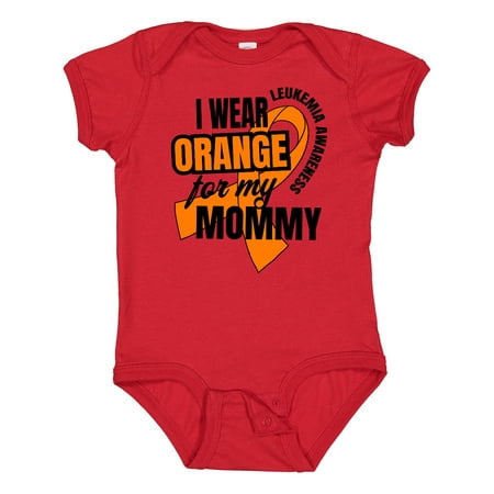 

Inktastic I Wear Orange for My Mommy Leukemia Awareness Boys or Girls Baby Bodysuit