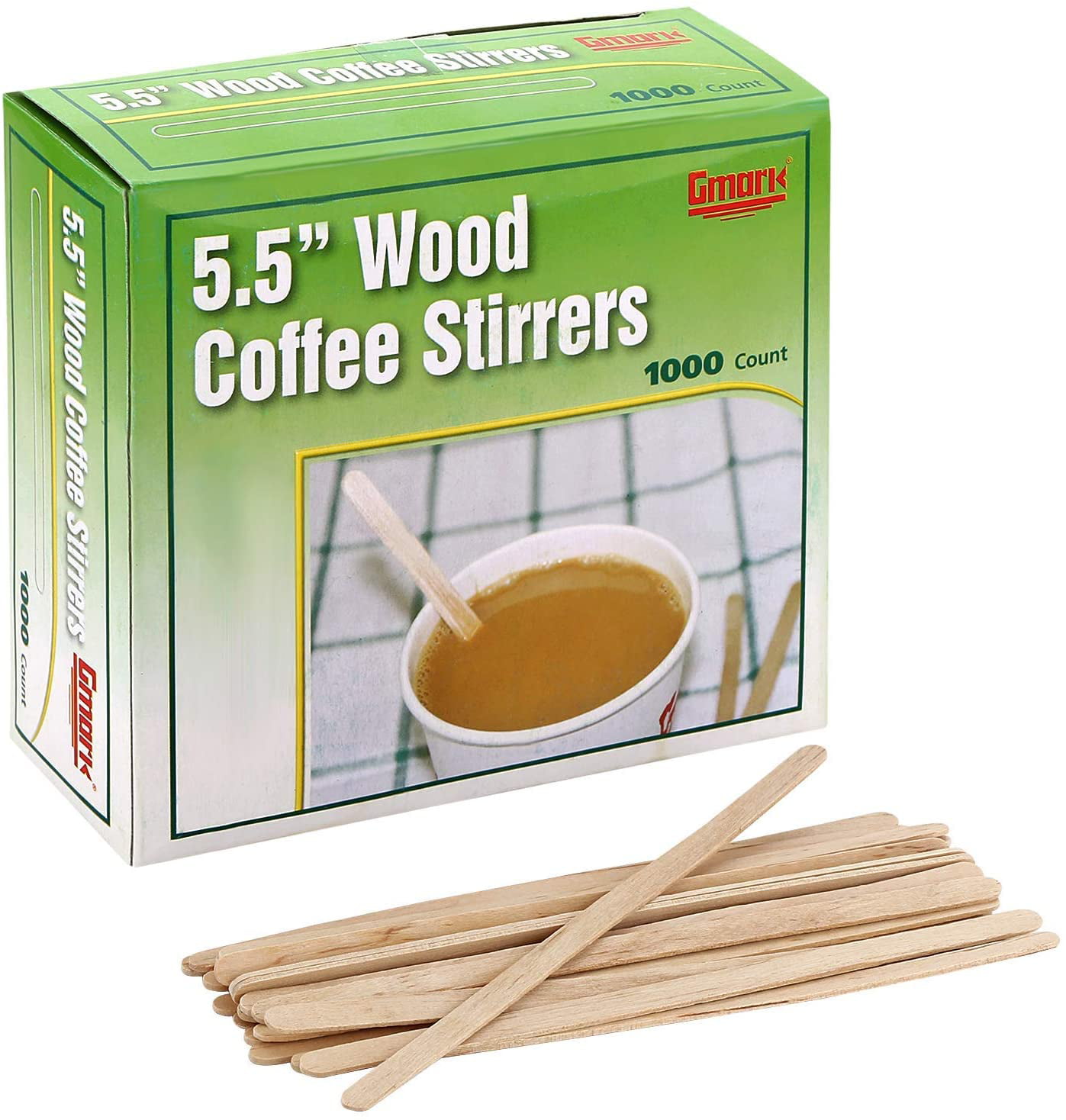 Round Ends 7 Pack of 4 Birch Wood Coffee Stirrers 1000 Count