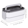 thumbnail image 2 of WIFKLSIIPG Leak Proof Lunch Boxes Double Lunch Box Removable Divider Household Food Lunch Container for Kitchen(Blue), 2 of 3