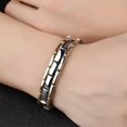 thumbnail image 4 of Men's Titanium Steel Magnetic Bracelet with Powerful Magnet Adjustable Size, 4 of 5