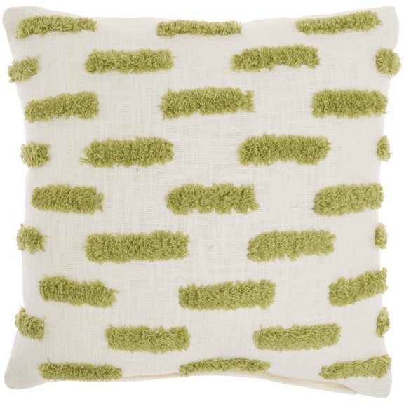 Nourison Life Styles Tuffed Lines Lime 18" x 18" Throw Pillow