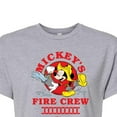 thumbnail image 3 of Disney - Firefighter Mickey - Fire Crew - Juniors Cropped Cotton Blend T-Shirt, 3 of 5