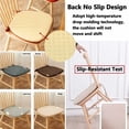 thumbnail image 3 of Pakyozj Chair Pads for Dining Chairs with Ties, Seat Cushions for Kitchen Chairs Farmhouse, D-Shaped Dining Room Chair Cushions Non Slip, Thick Washable Chair Cushion Pads 16*16in, 3 of 8