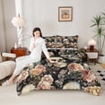 thumbnail image 4 of Castle Fairy Gothic Skull 2pcs Bedding Comforter Set,Chic Flower Twin Comforter Sets,Exotic Style Breathable Bedding Set,Breathable Floral Home Decor,Reversible, 4 of 8