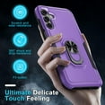 thumbnail image 4 of KOMI Compatible with Samsung Galaxy A15 5G Case with Screen Protector+Camera Lens Protector,Heavy Duty Full Body Phone Cover Built in Metal Ring Holder Kickstand,2024 Lavender, 4 of 5