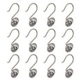 thumbnail image 4 of Utopia Alley Shower Hooks - Shower Curtain Rings for Bathroom - Rust Resistant Shower Curtain Hooks for Shower Curtain or Liner - Shower Curtain Rings with Crystal Design - Set of 12, Brushed Nickel, 4 of 9