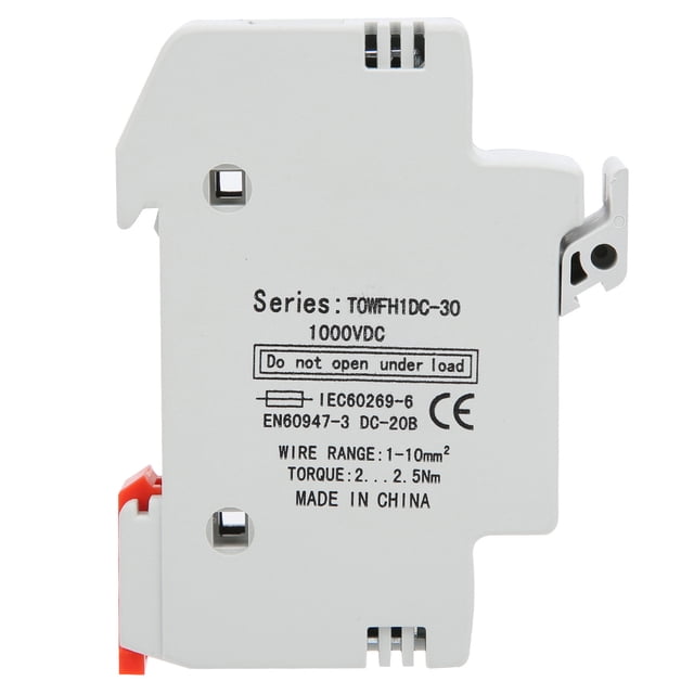 Base de portafusibles Montaje en riel DIN Equipo de control de distribución de energía TOWFH1DC 1000VDC 1P20A