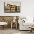 thumbnail image 3 of Stupell Industries French Country Chocolate Stag Saddled in Pasture Gray Floating Frame Canvas Art, 31 x 21, by Petals Prints Design, 3 of 8
