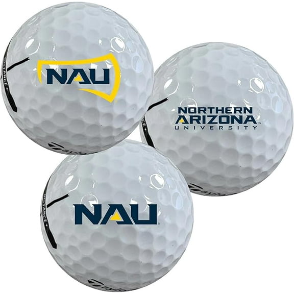 Northern Arizona University Lumberjacks Logo Edition Officially Licensed NCAA Taylormade Distance  Golf Balls 12-Pack (Dozen)