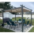 thumbnail image 2 of PURPLE LEAF Pergola Shade Cover for 10' X 12' Deck Porch Outside Outdoor Retractable Durable Fabric Canopy Replacement Top Only Beige, 2 of 9