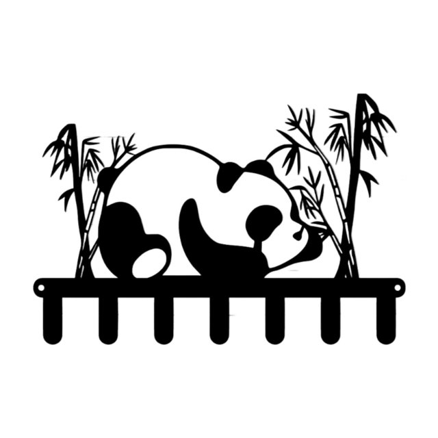 Ganchos para abrigos, colgadores de llaves, diseño de panda, multiusos, fáciles de instalar, para montaje en pared, colgador de almacenamiento para