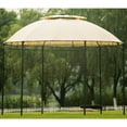 thumbnail image 3 of TBWYF Outdoor Gazebo Steel Fabric Round Soft Top Gazebo,Beige, 3 of 7