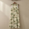 thumbnail image 5 of Xoenoiee Turtle Hibiscus Palm Tree Print Women's Summer Sleeveless Maxi Dress, Cotton Linen Loose Fit Casual Long Sundress with Pockets, Lightweight Breathable Beach Vacation Outfits 2026, Size 3XL, 5 of 7