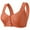 Brown, variant on Jalioing Front Closure Bra Women's Full Coverage Wireless Breathable Comfort Plus Size Everyday Bra S-3XL
