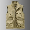 thumbnail image 2 of hotojiny Men’s Fishing Vest Outdoor Work Quick Dry Zip up Travel Cargo Vest Lightweight Sleeveles Jacket with Multi Pockets, 2 of 4