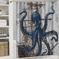 thumbnail image 6 of Orinice  Shower Curtain Set Nautical Octopus, Funny Blue Ocean Kraken Quick-Dry Shower Curtains for Bathroom, Unique Room Decor Polyester - 69x72, 6 of 7