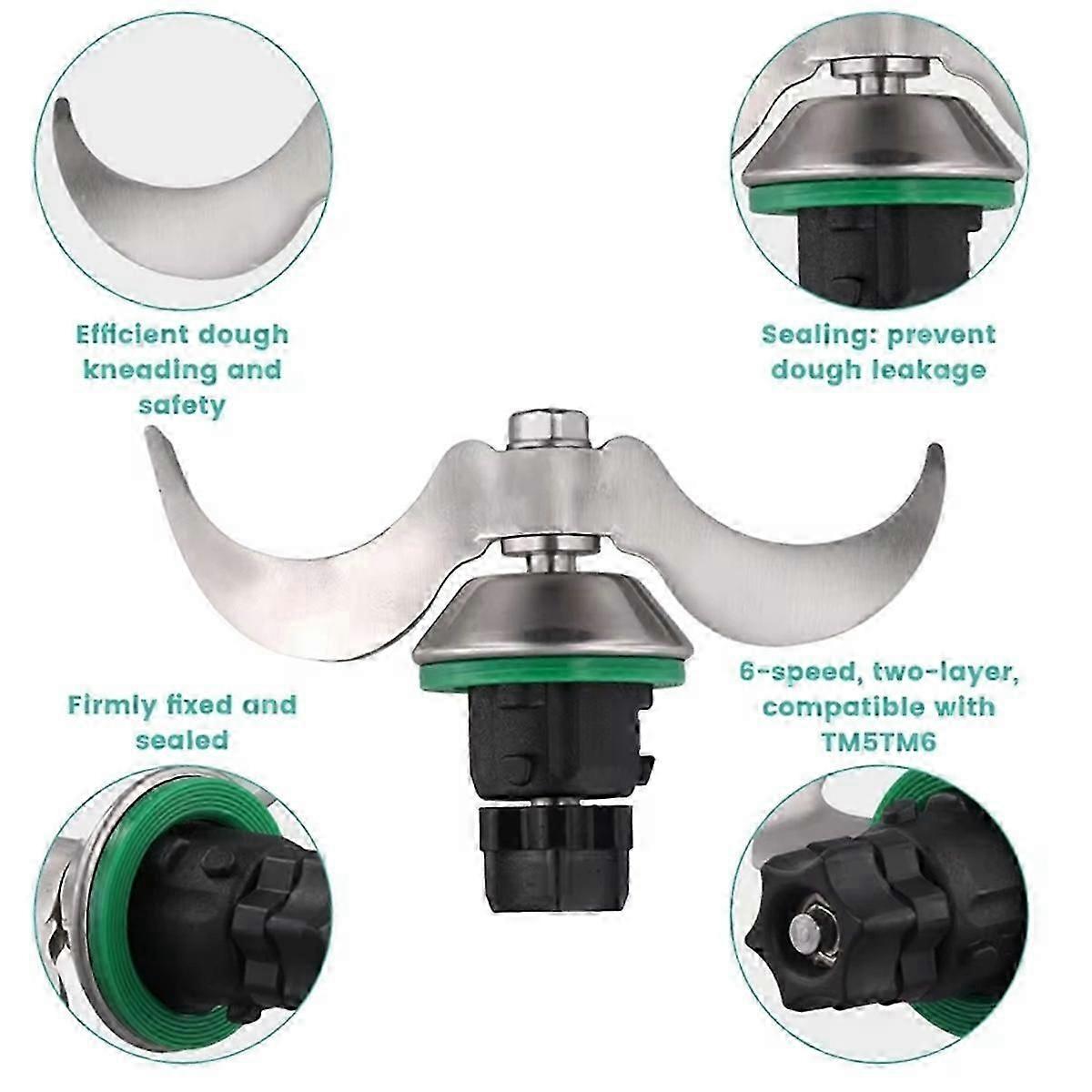 Couteau à Pâte Pour Thermomix TM5 Et TM6 - Acier Inoxydable - Pétrissage Efficace - Facile à Nettoyer - Accessoire