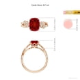 thumbnail image 5 of ANGARA Lab Grown Nature-Inspired Cushion Rectangular Ruby Floral Engagement Ring for Women in 14K Rose Gold (Size-9x7mm) | July Birthstone, Anniversary, Jewelry Gift for Women | Lab-Grown Ruby Ring, 5 of 8
