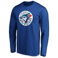 thumbnail image 2 of Men's Royal Toronto Blue Jays Cooperstown Collection Huntington Logo Long Sleeve T-Shirt, 2 of 3
