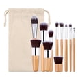 thumbnail image 3 of Juego de 11 brochas de maquillaje premium profesionales para sombras de ojos., 3 of 9