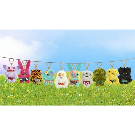 Set of 3 Fuggler Key Rings by ZURU Funny Ugly Monster, Plush, Collectible, Toy (3 Pack Random Assortment)